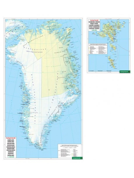 Mapa Dánska a Grónsko